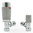 M-TRV-074-AG-CS-ALT00 - Exeter Modern TRV Angled Chrome & Silver Thermostatic Radiator Valves With Sleeves M-TRV-074-AG-CS-ALT00 - Exeter Modern TRV Angled Chrome & Silver Thermostatic Radiator Valves With Sleeves